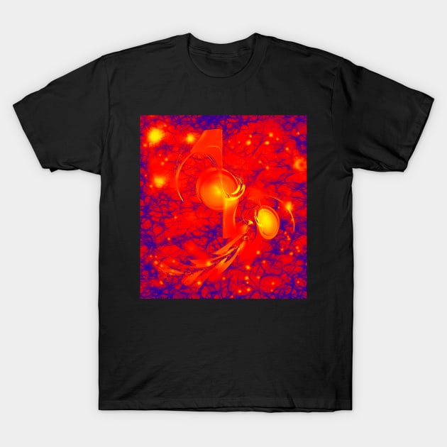 Flight through a radioactive universe T-Shirt by hereswendy